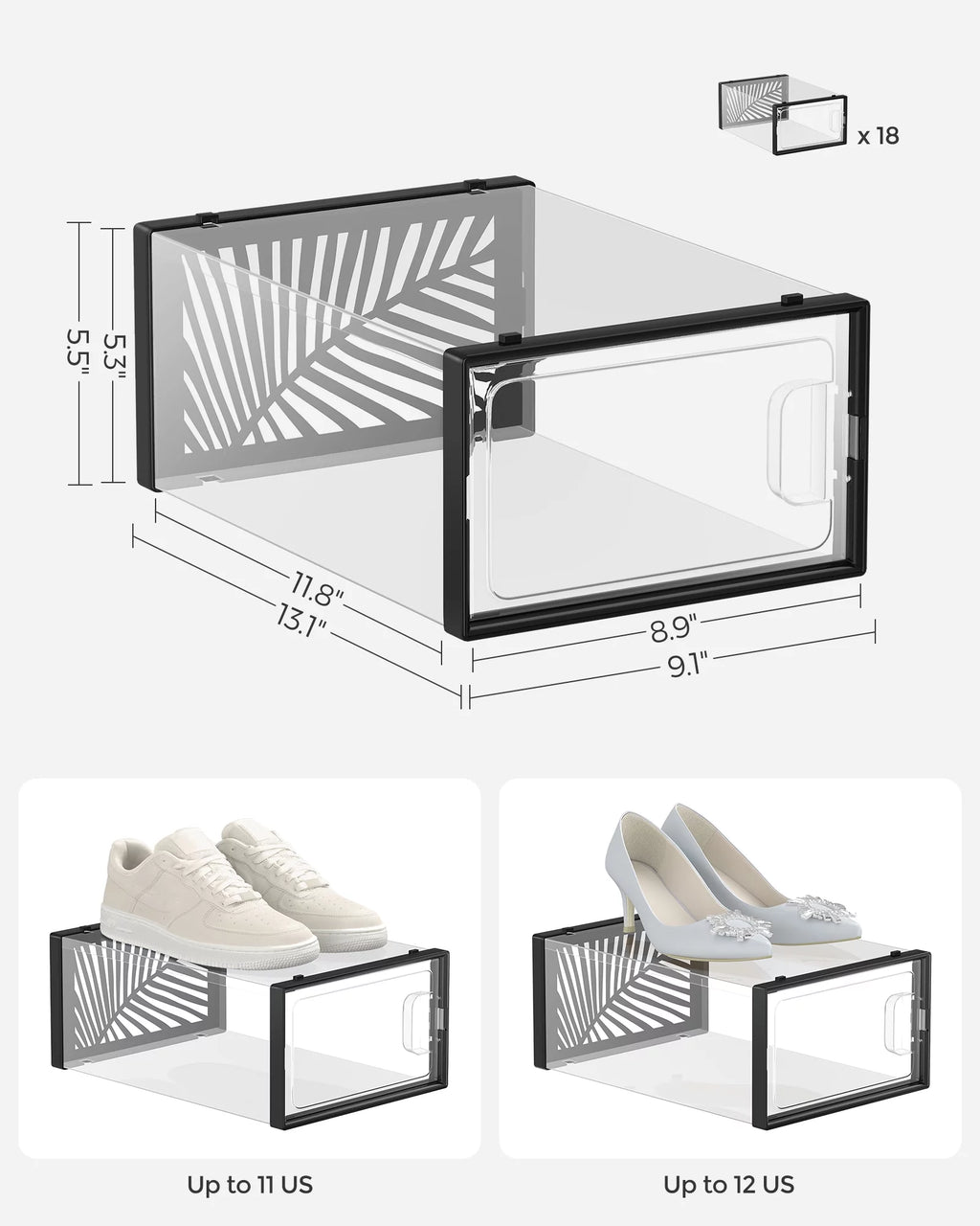 Stackable Plastic Shoe Organizer O2910
