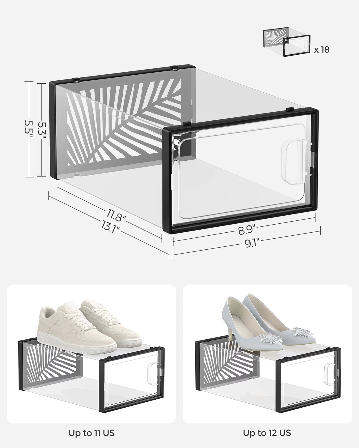 Stackable Plastic Shoe Organizer O2910