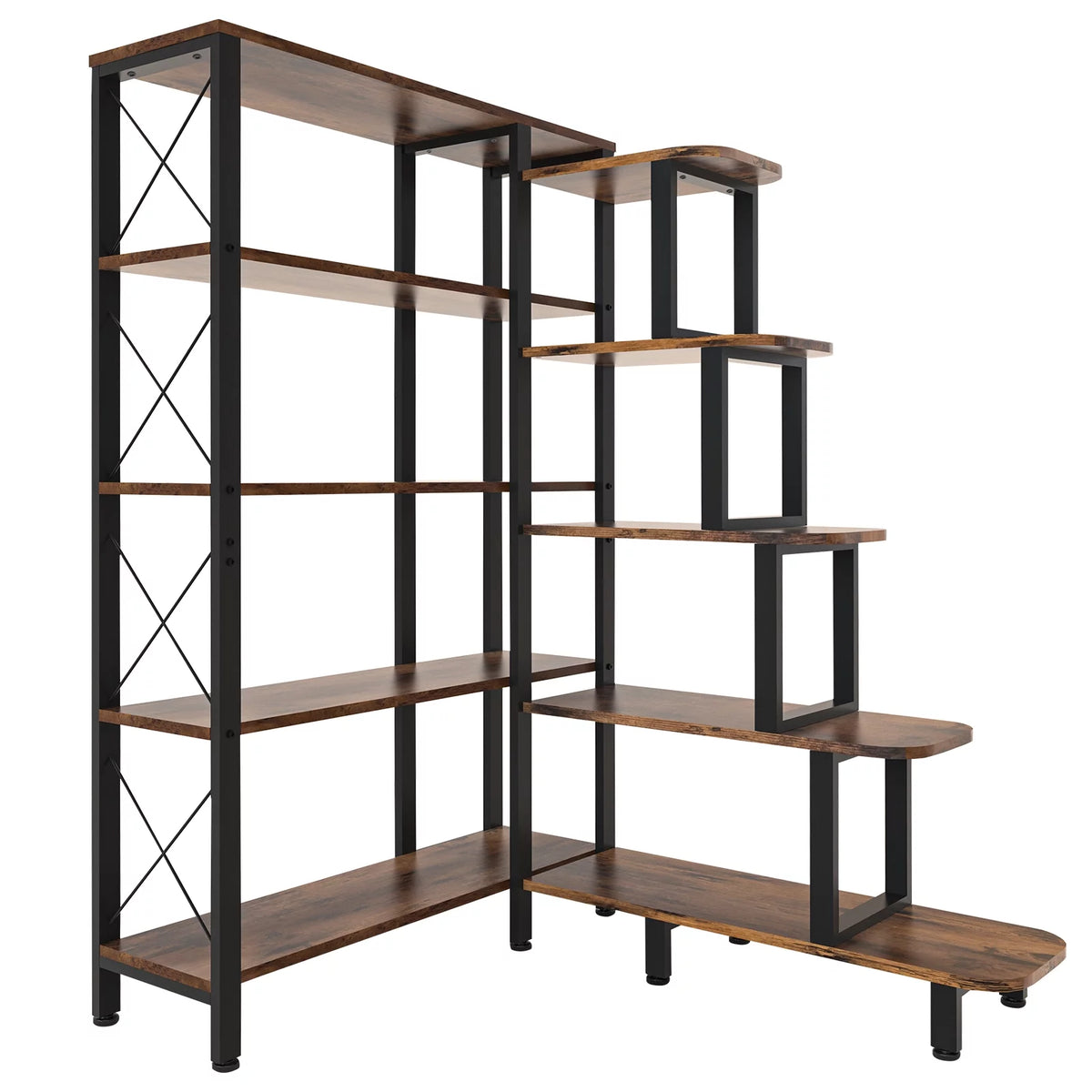 Large Reversible 5 Tier Corner Bookshelf B79810