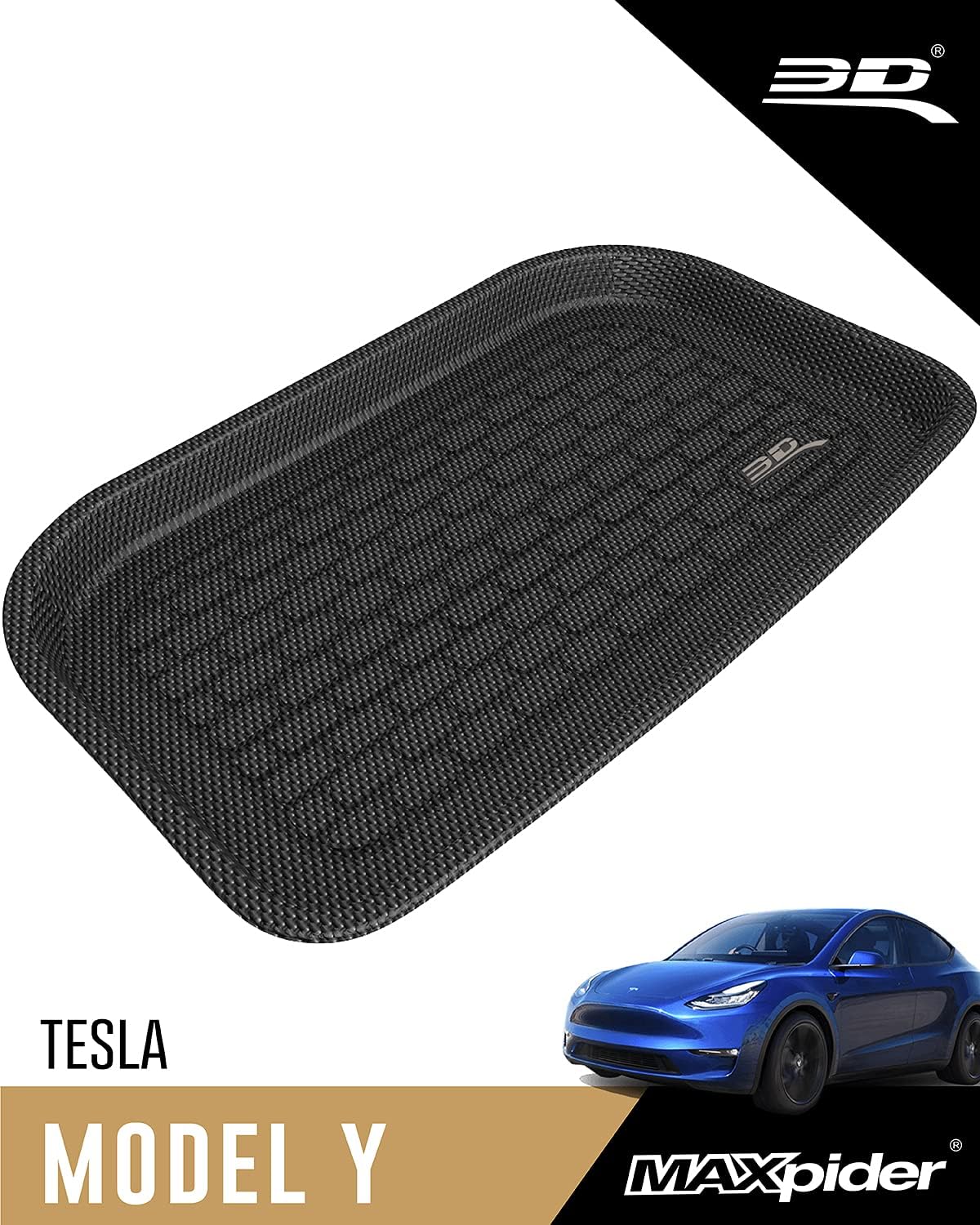 All-Weather Rear Trunk Well Mat for Tesla Model Y 7-Seat 2021 Custom Fit Cargo Liner G783773