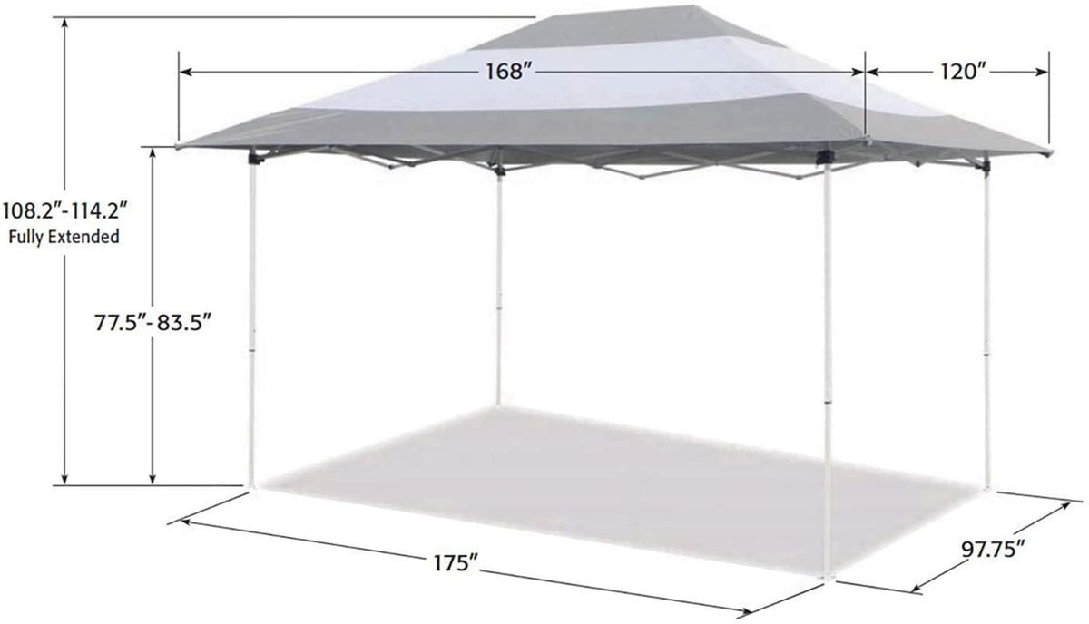 Instant Shade Outdoor Canopy Shelter Tent with Steel Frame and Rolling Bag K14352