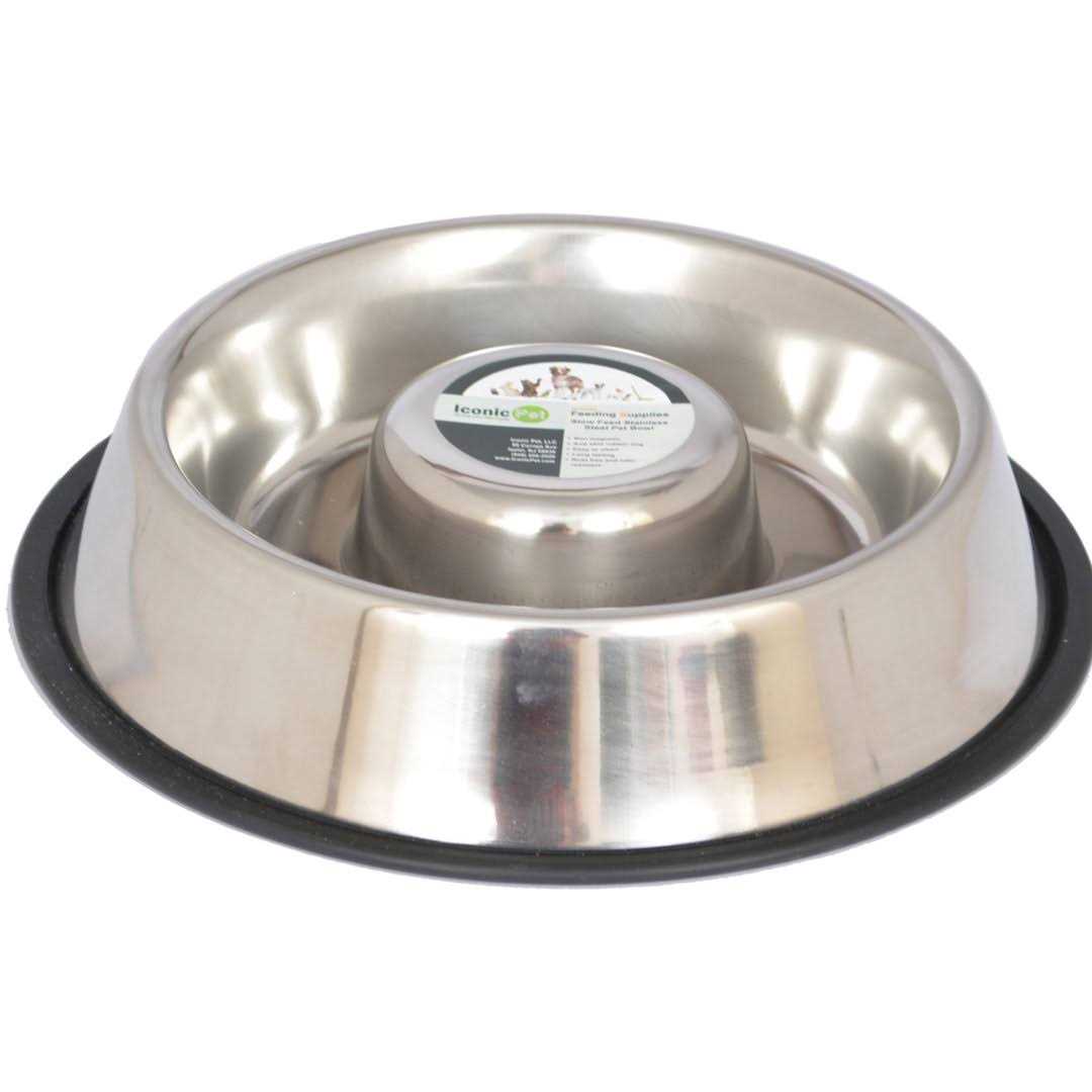 Stainless Steel Slow Feed Pet Bowl P5016