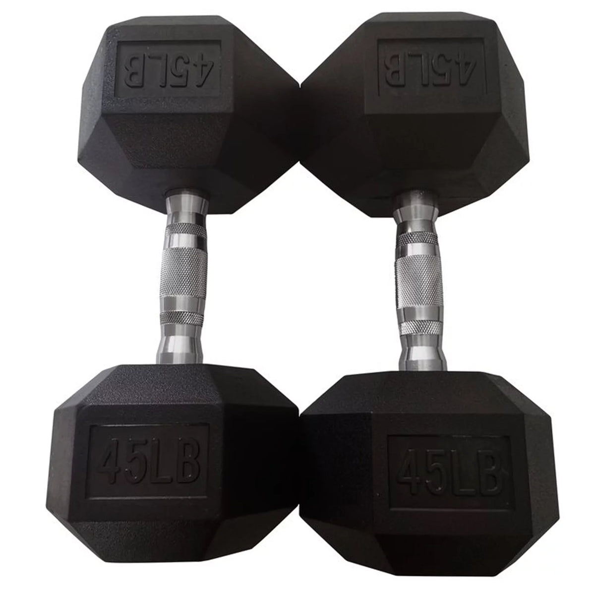 45 Pounds Hexagonal Cast Iron Dumbbell Pair K2529