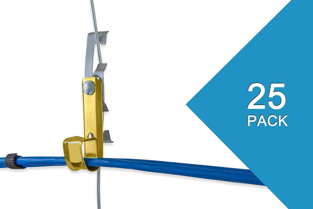 Heavy Duty Metal Cable & Wire Support J-Hook Hangers with Bat Wing Clip K2119