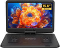 17.5” Portable DVD Player with 15.6” HD Screen, 6 Hours Rechargeable Battery, Dual Speakers, Remote Control, Black I249957