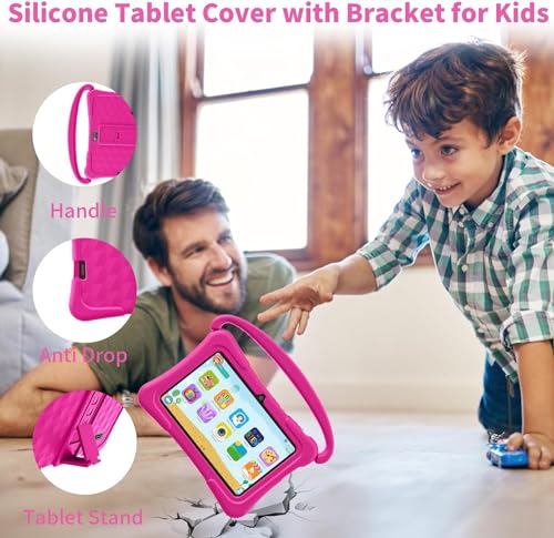7 inch Android Tablet with 32GB, Shockproof Case Pink B337408