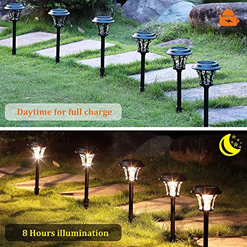 6 Pack Solar Powered Pathway Lights, Warm White D27242
