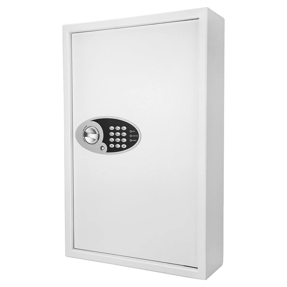 Key Cabinet 144 Hooks Steel White Q65847