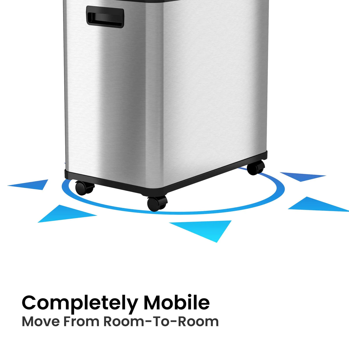 16 Gallon Stainless Steel Dual-Compartment Trash Can and Recycle Bin Z27251