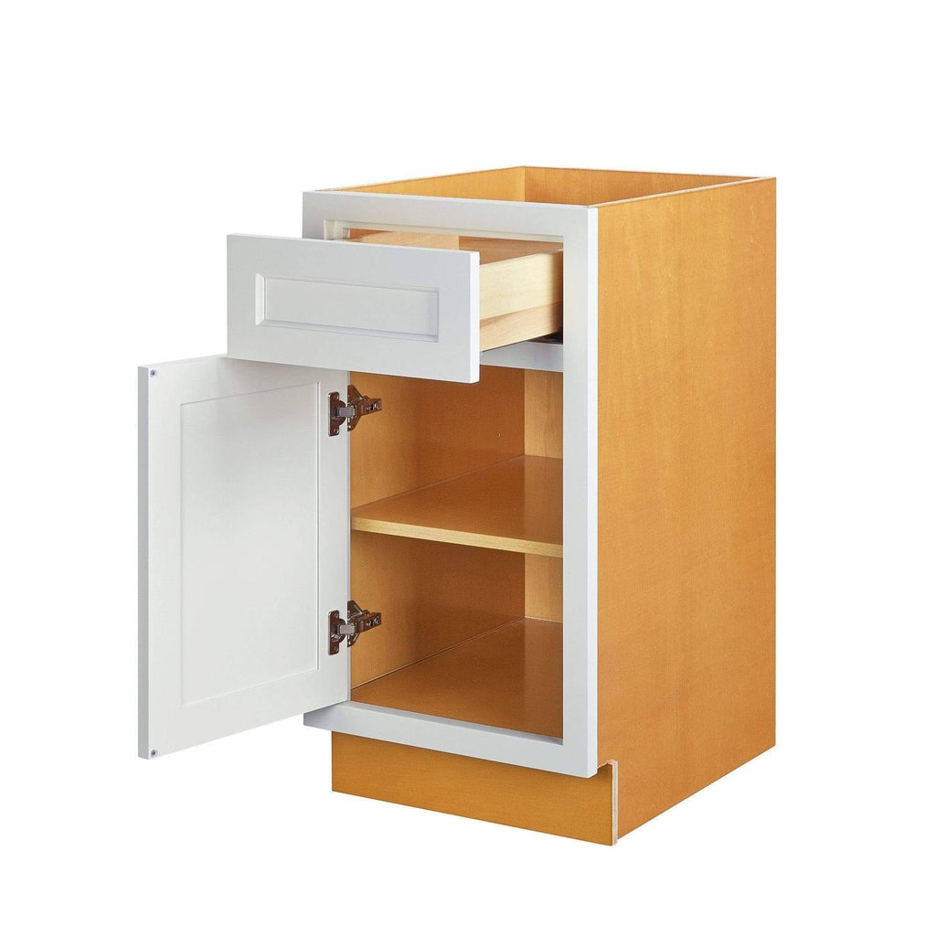White Inset Raised Panel Base Cabinet J47963