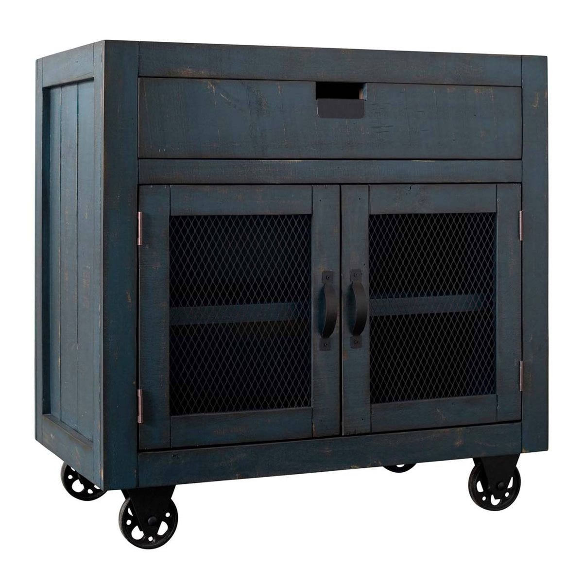 Blue 2-Door Accent Chest H604