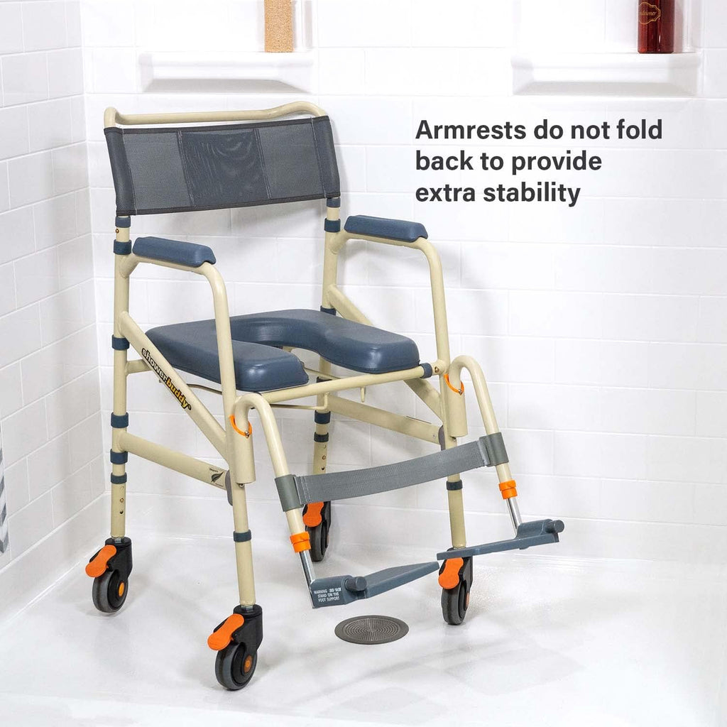 Lightweight Aluminum Folding Rolling Shower Chair with Wheels U701
