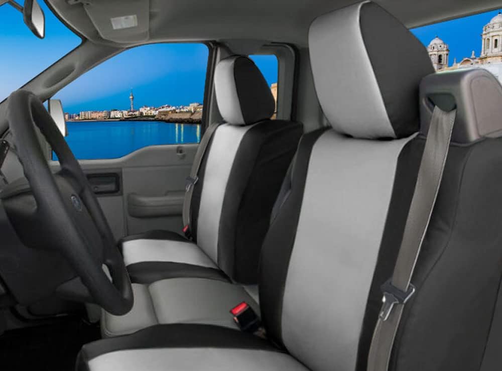 Neoprene Car Front Seat Covers Gray & Black X9873