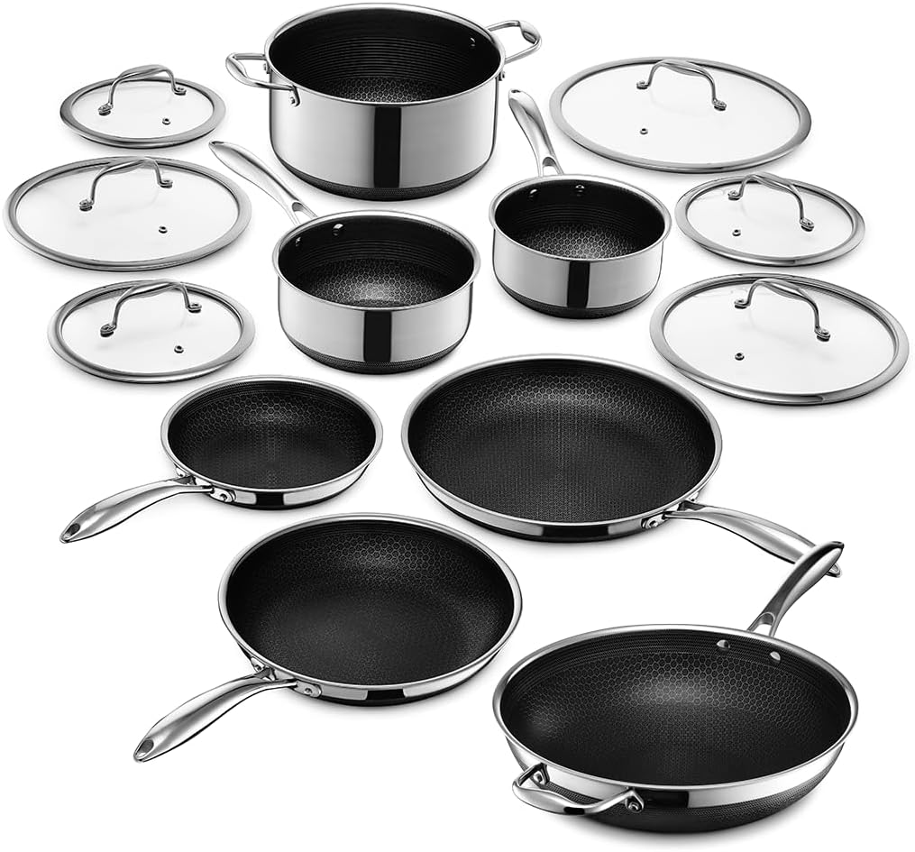13 Piece Hybrid Stainless Steel Cookware Set E826