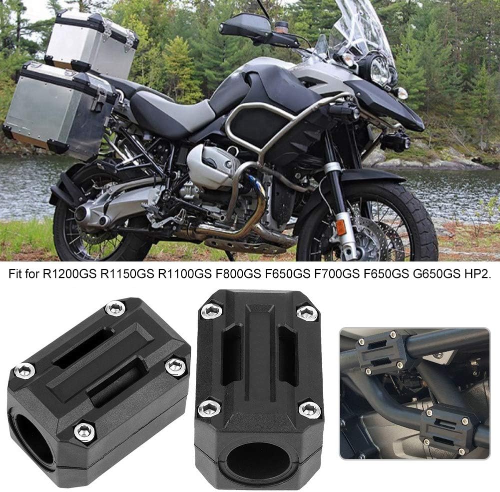 Black 3 Pair Universal Motorcycle Bumper Blocks Engine Guard Y1301