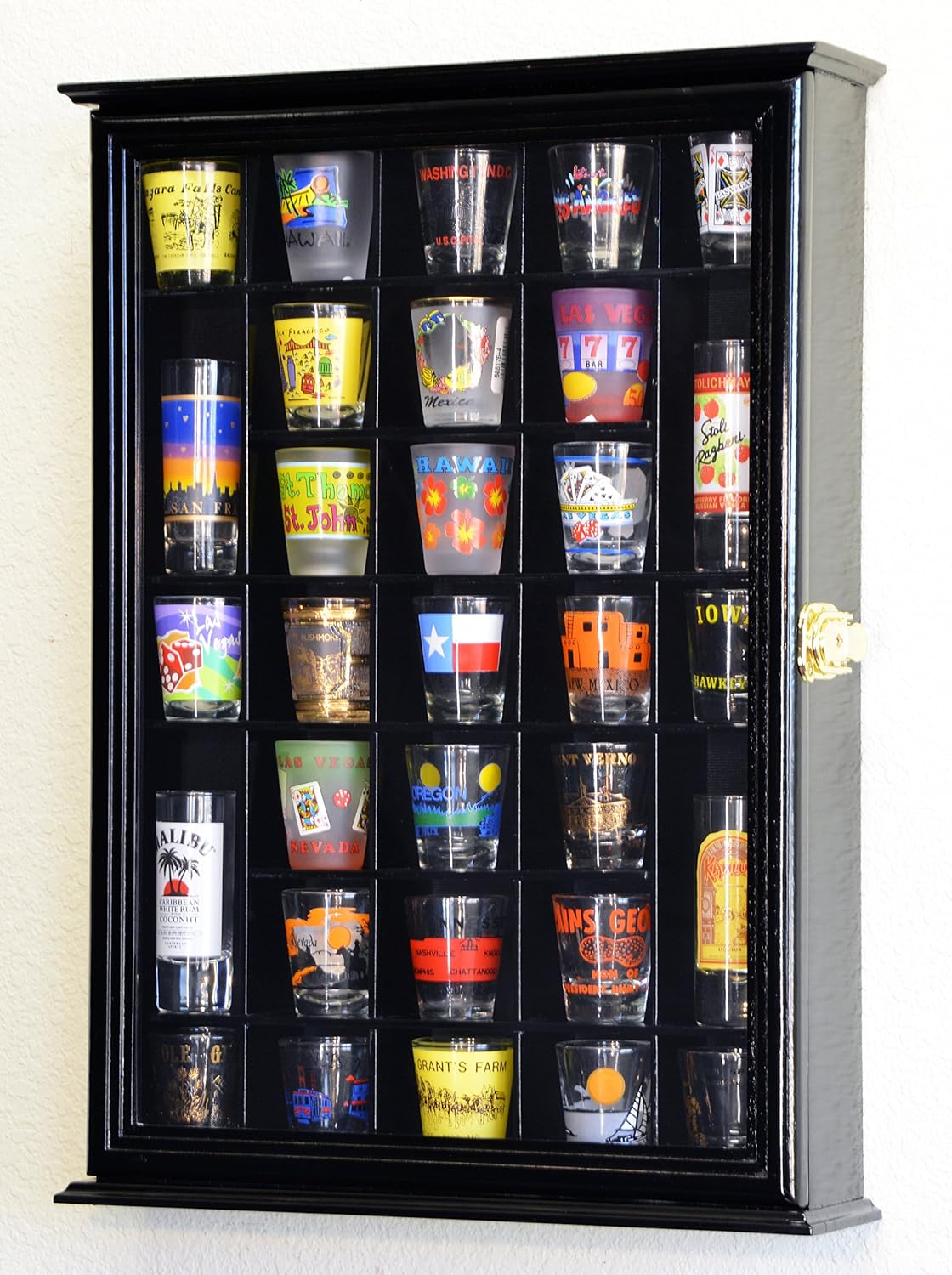 Shot Glass Display Case Wall Rack X188627