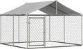 7.5' x 7.5' Large Outdoor Dog Kennel with WaterProof UV-Resistant Cover V675942