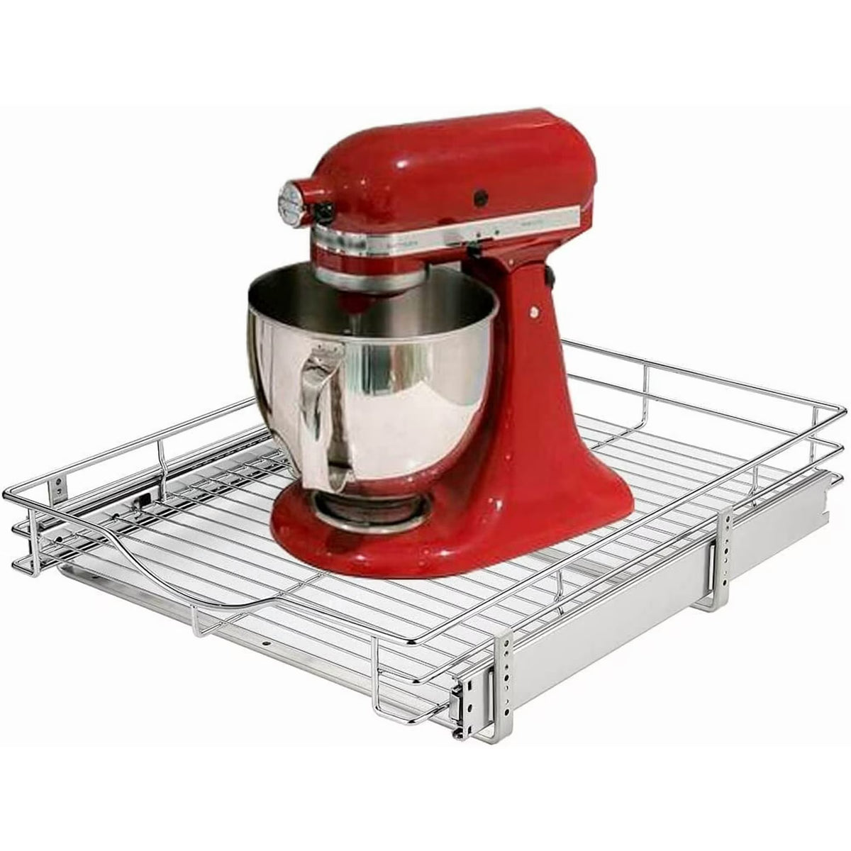 Chrome 14W x 21D 1 Tier Heavy-Duty Slide Out Shelf Wire Basket X61878