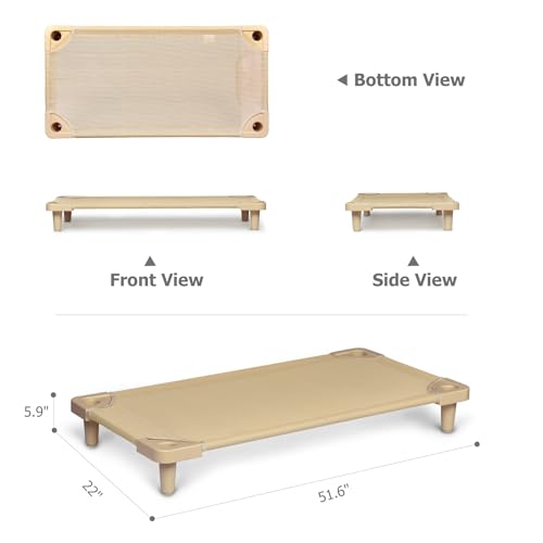 Stackable Kids Nap Cot with 4 Lockable Casters, Set of 5 S85100
