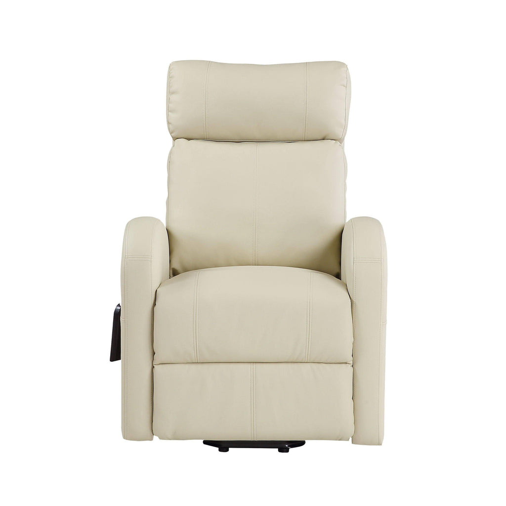 Beige PU Power Lift Recliner Q72267
