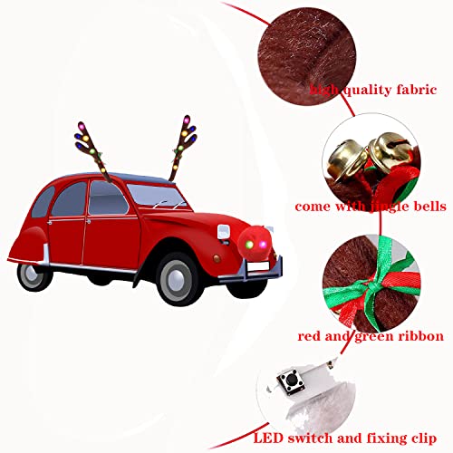Reindeer Antlers Decoration Kit with Jingle Bells Red Nose Tail W611815