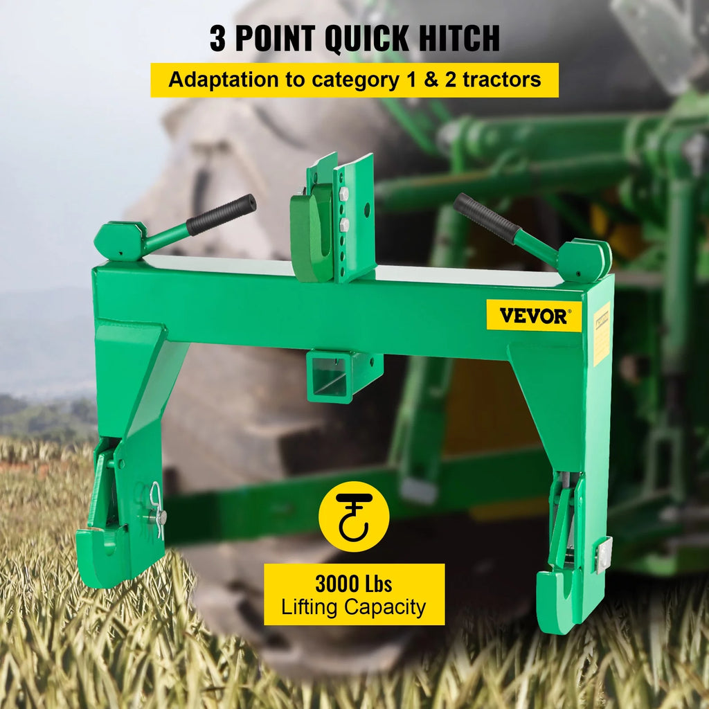 3-Point Quick Hitch, 3000 lbs Lifting Capacity, Category 1 & 2 Y787270
