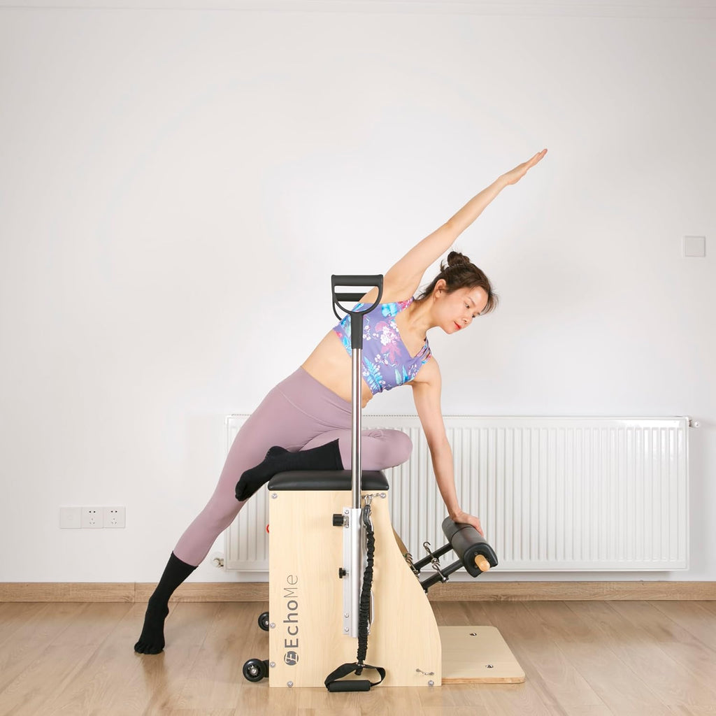 Split-Pedal Stability Pilates Chair with Handles E691766