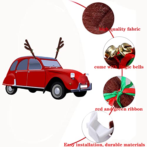 Reindeer Antlers Decoration Kit with Jingle Bells Red Nose Tail W611815