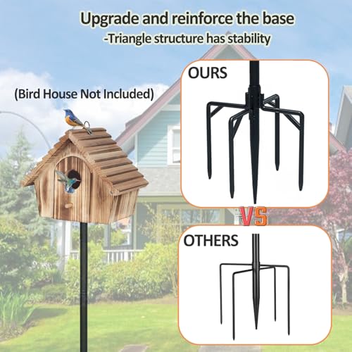 78 Inch Adjustable Heavy Duty Bird House Stand with Strong Base R986