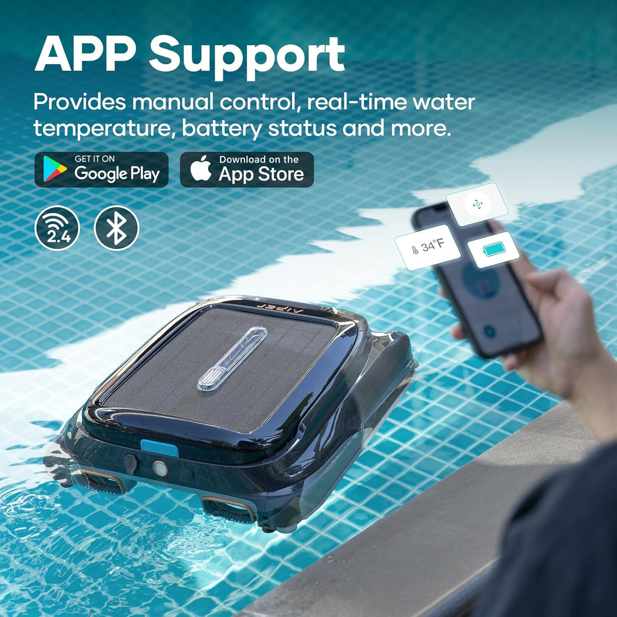 Robotic Pool Cleaner with Robotic Pool Skimmer A27855