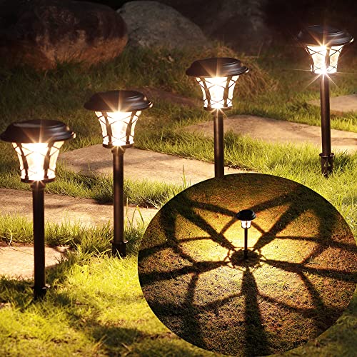 6 Pack Solar Powered Pathway Lights, Warm White D27242