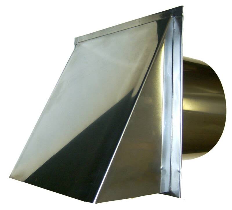 Stainless Steel 7 inch Round Wall Vent Cap with Screen and Damper M680