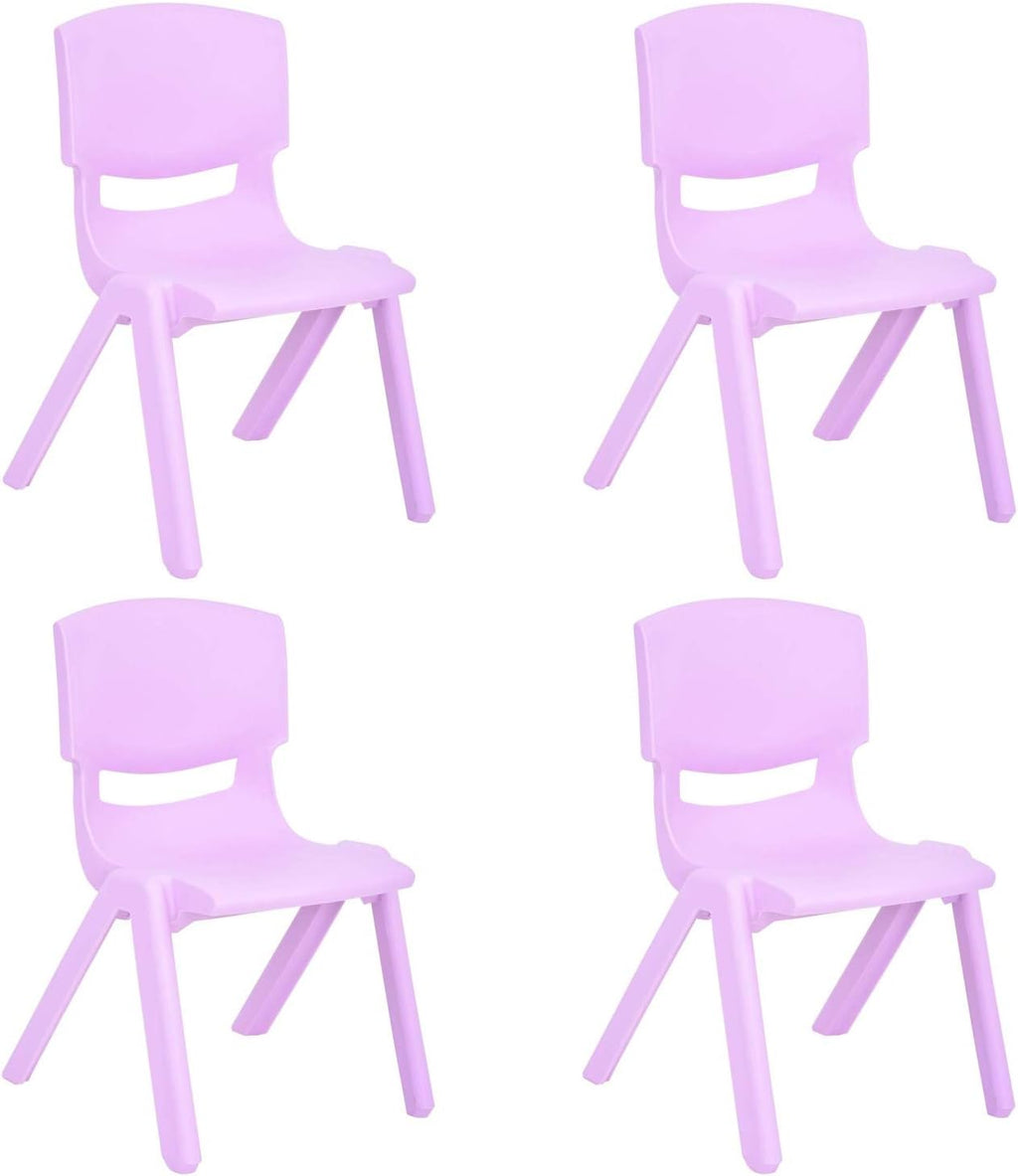 Stackable Plastic Kids Learning Chairs, 20.8x12.5 Inches, Red, 2 Pack B642014
