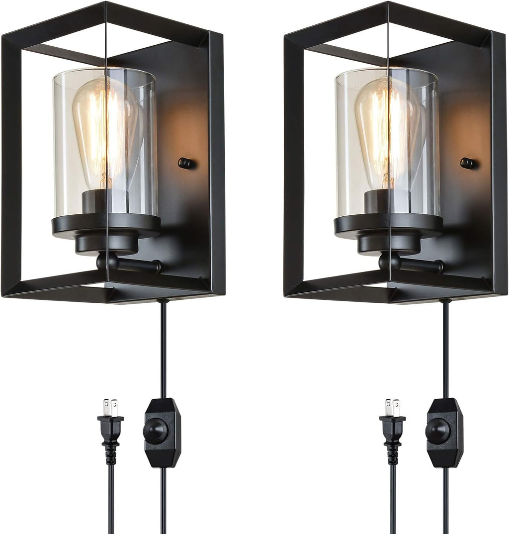 Black 2 Pack Wall Sconce Light Fixture G517107