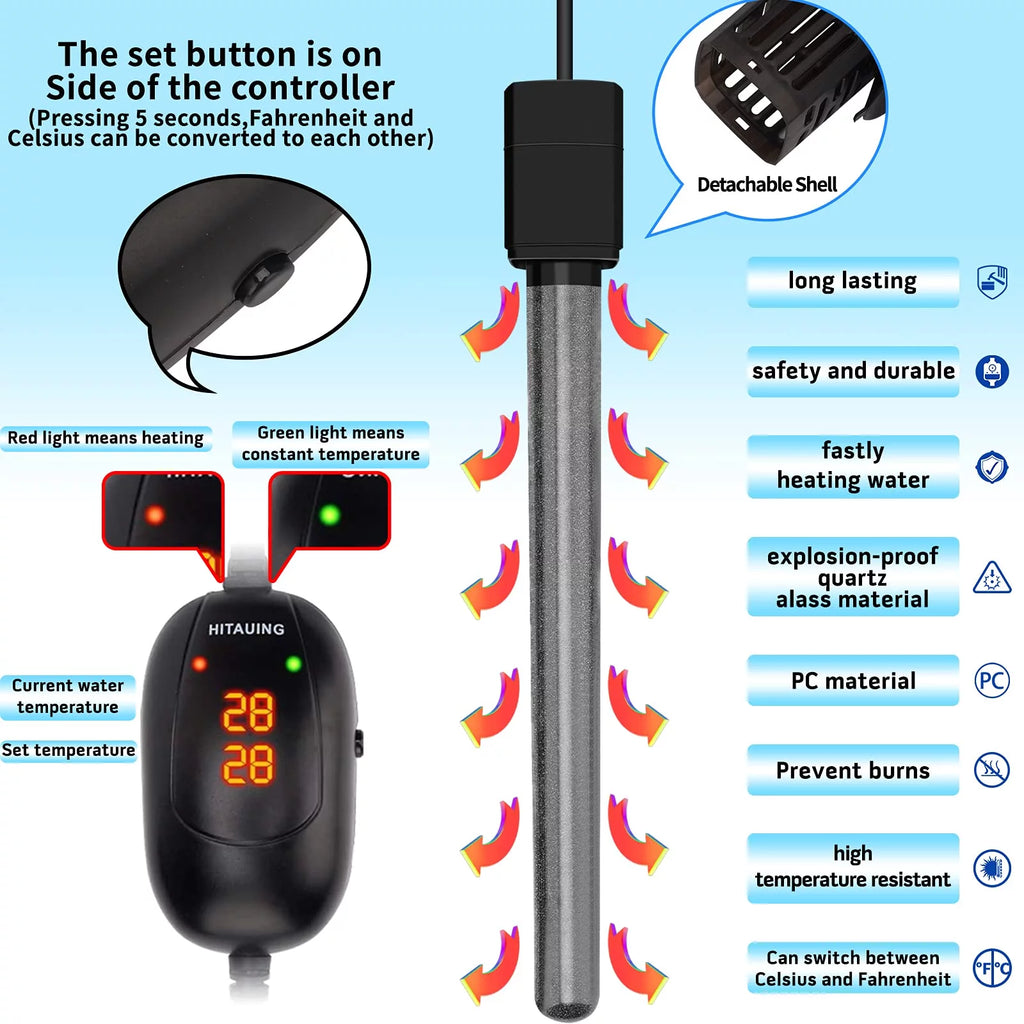 Aquarium Heater Submersible Fish Tank Heater P8978