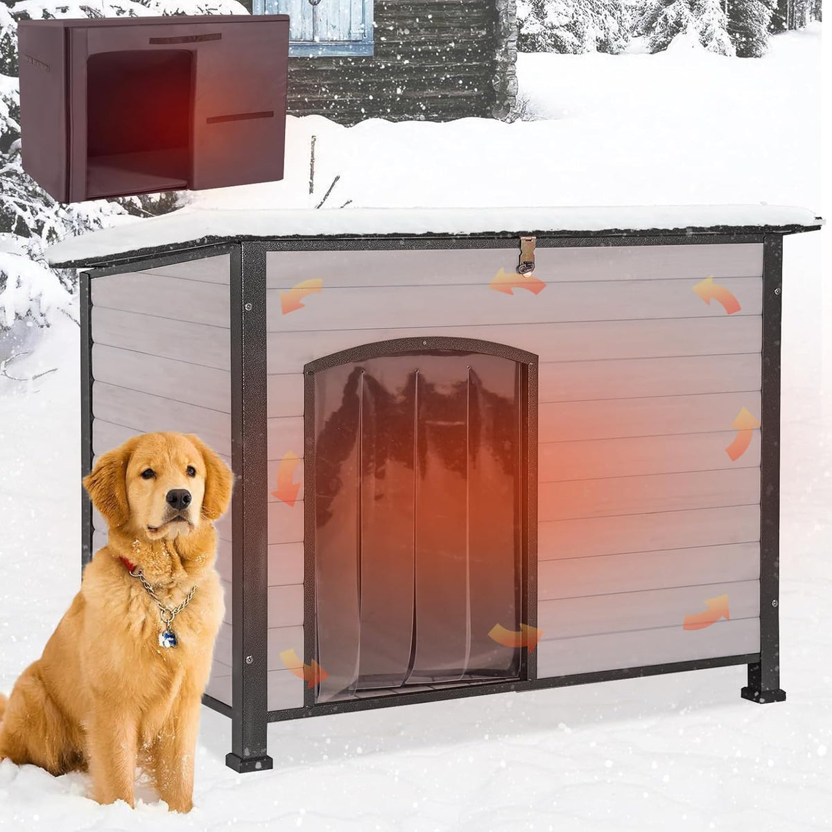 Outdoor Dog Kennel with Liner A19335