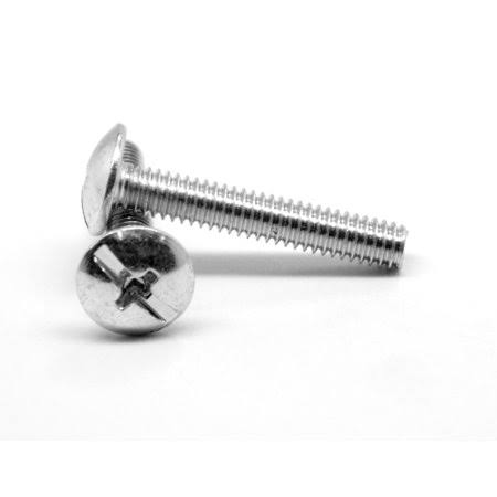 #10-24 x 4 inch Coarse Thread Machine Screw Truss Head Zinc Plated 1200 Pk V340