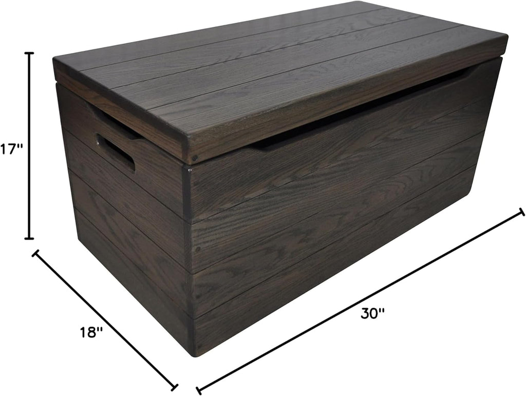 30" Solid Wooden Storage Chest with Handles Q5585