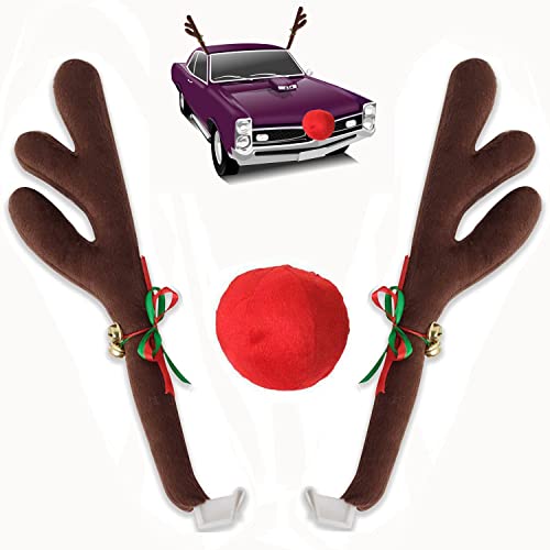 Reindeer Antlers Decoration Kit with Jingle Bells Red Nose Tail W611815