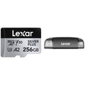 256GB (2-Pack) Professional Silver PLUS microSDXC Memory Card with SD Adapter, UHS-I, C10, U3, V30 L386
