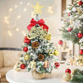 24 Inch Green Artificial Tabletop Christmas Tree with LED Lights L544984