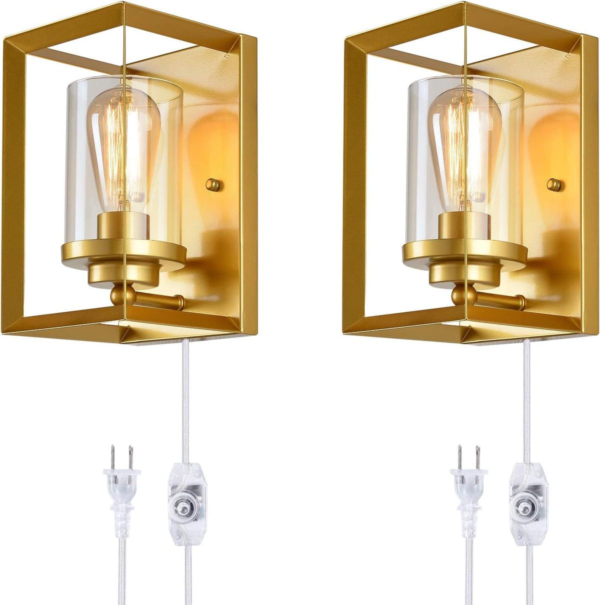 Black 2 Pack Wall Sconce Light Fixture G517107