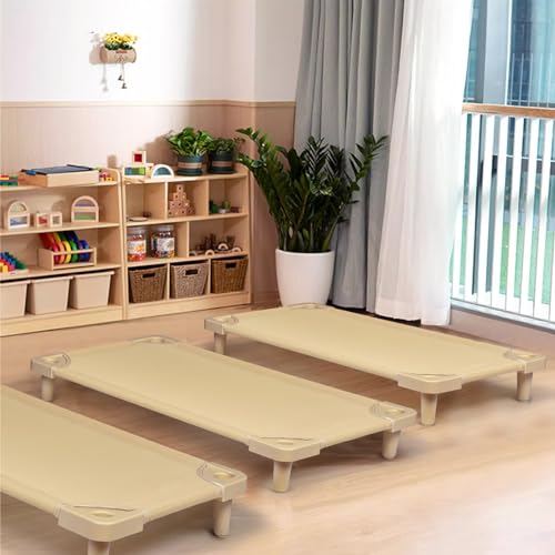 Stackable Kids Nap Cot with 4 Lockable Casters, Set of 5 S85100