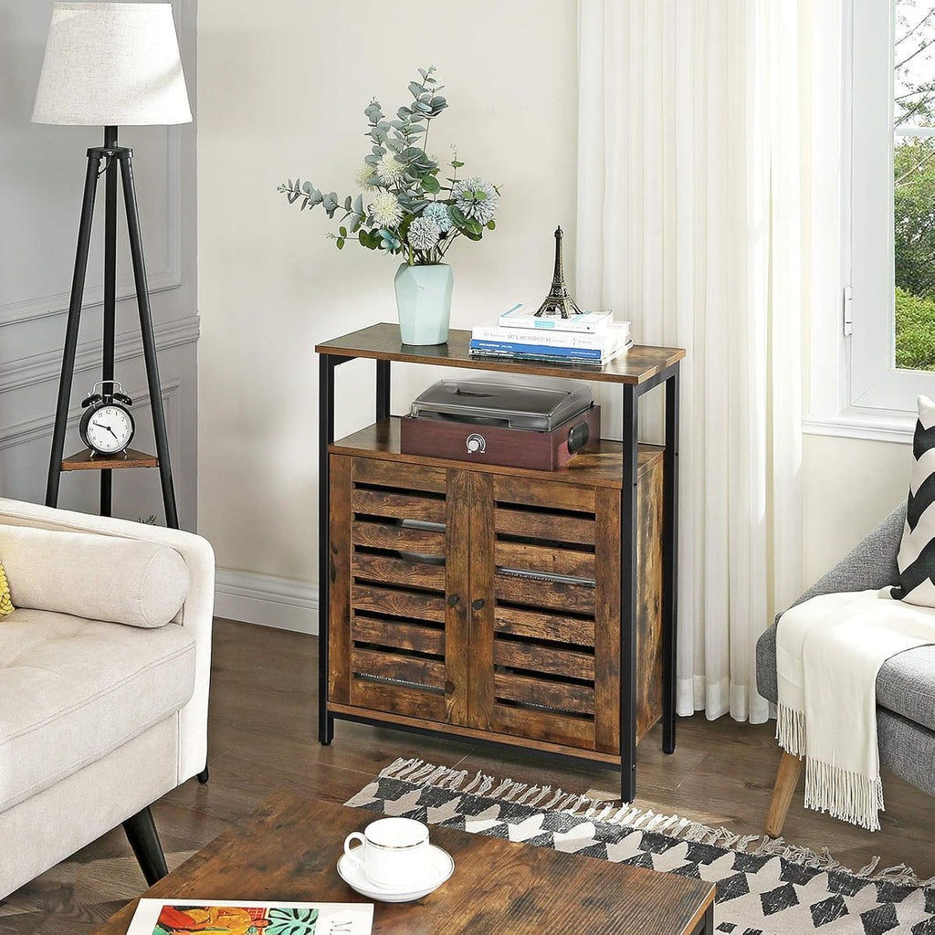 Rustic Brown Standing Storage Cabinet R5747