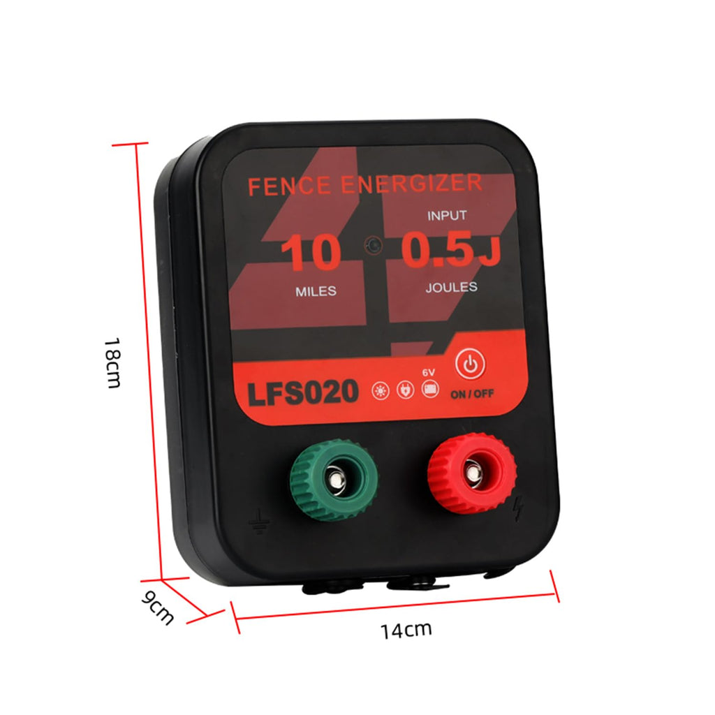 12V 0.3J 10 Miles Waterproof Electric Fence Charger T4438