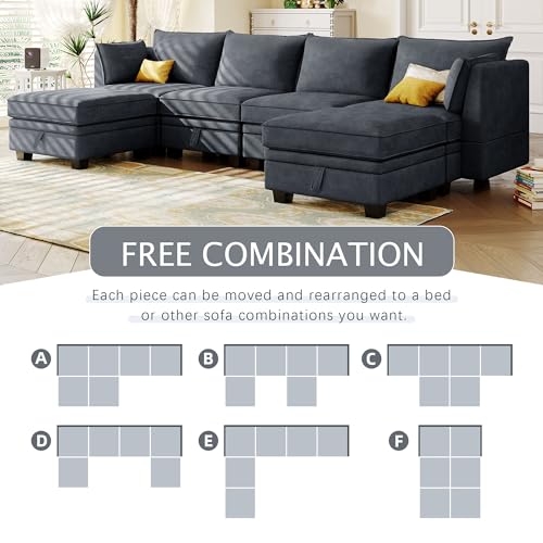 Beige Chenille 2 Piece L-Shape Modular Sectional Sofa F748