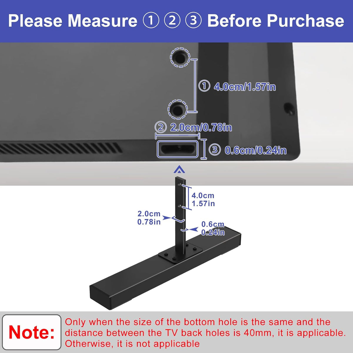 Metal TV Legs for 40mm Center-to-Center Hole Distance I183953