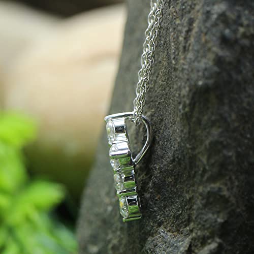 1/2 Carat Round Cut Lab Created Moissanite Diamond Cross Pendant Necklace In 14K Gold Over Sterling Silver With 18" Chain T20621
