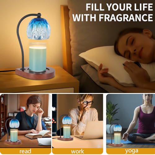 Black Electric Candle Warmer Lamp with Timer F616065