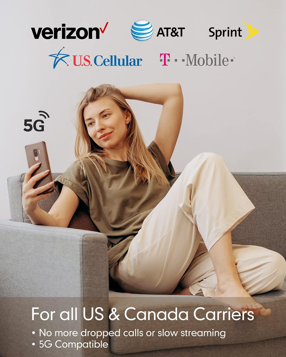 Cell Phone Booster for Home with 2 Indoor Antennas Q320832